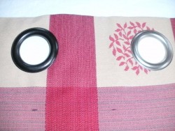 Eyelets fitted to curtains 