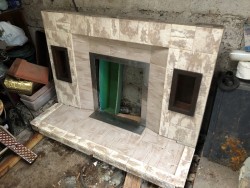 Tiled fire surround  