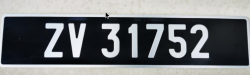 Vintage Style Number Plate 