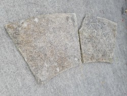 Set of circular decorative paving slabs  