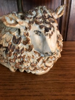 Hand made Pottery Sheep Lamp 