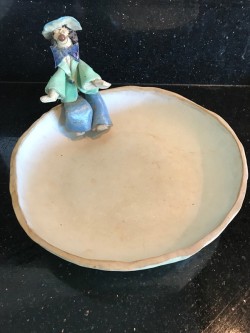 Hand made Pottery Bowl and Clown 