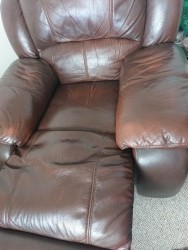 Large brown reclining chair 