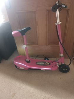 Pink electric scooter  