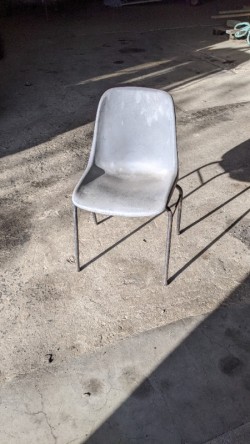 Plastic/Metal stackable chairs 