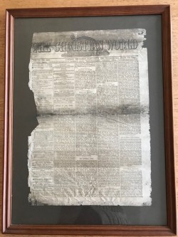 Antique Original Framed 1896 Original Newspaper 