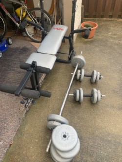 Weights bench dumbbells weights 