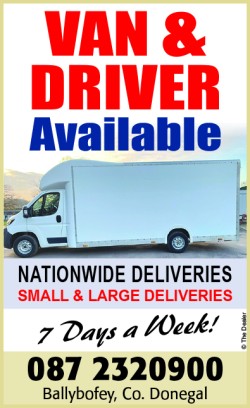 VAN & DRIVER AVAILABLE 