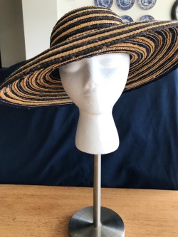  Cream and Navy Hat  