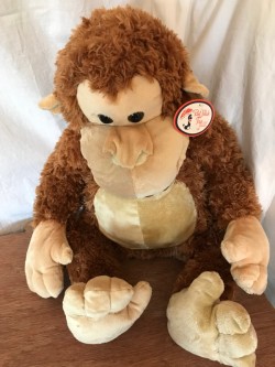 Vintage Plush Sitting Monkey 