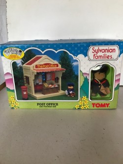Vintage Sylvanian Families Post Office with Postman Sam 