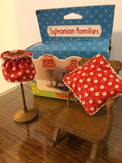 Rocking Chair and Standard Lamp- Rare Vintage Sylvanian Families 