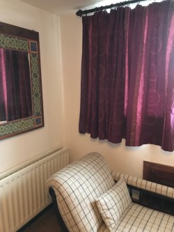 Pre-loved Cerise/Gold curtains 
