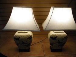 Vintage, pair of table lamps. 