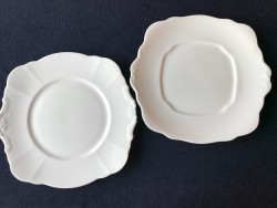Two Square White Cake Plate 