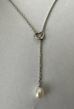 Elsa Peretti Tiffany open heart pearl necklace 