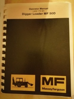 MF 50D Tractor Digger Loader Operators Manual. 