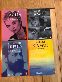 C.Paglia - M.Amis - S.Freud - A.Camus 