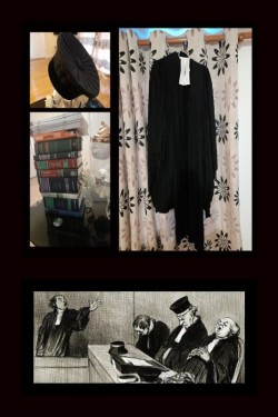 Solicitor Judge Barrister Lawyer Magistrate | EU Law Court Wig Hat | Books Robe. 