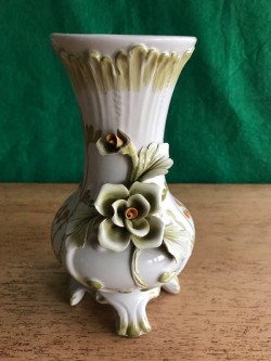 Vintage Majolica Cream Vase 