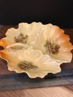 Vintage Vase and Three Section Dish 