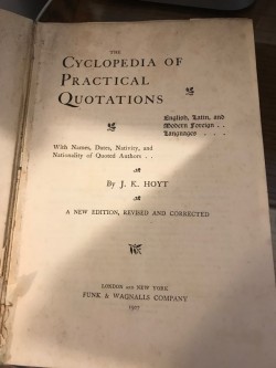 Antique Cyclopedia of Practical Quotations - 1907 