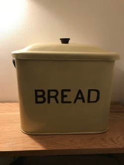 Vintage Lift Lid Large Metal Bread Bin  