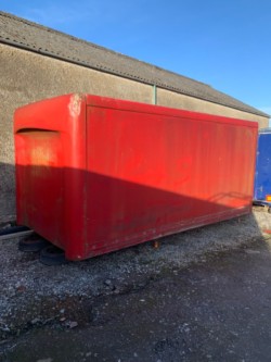 Lorry box body for storage  