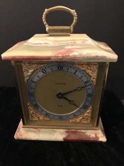Vintage Green Onyx Mantel Clock 