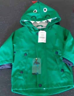 Brand New "Next" Baby Boys Dinosaur Raincoat 