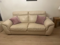 Natuzzi leather 3 seater sofa  