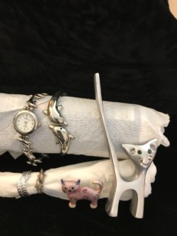 Assorted Cat and Dolphin jewellery 