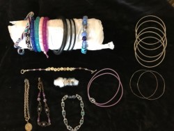 Assorted bracelets and rings 