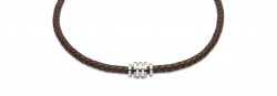Dark Brown Leather Necklace 