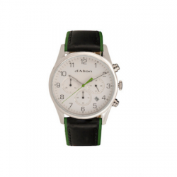 Green & Black Leather Watch 